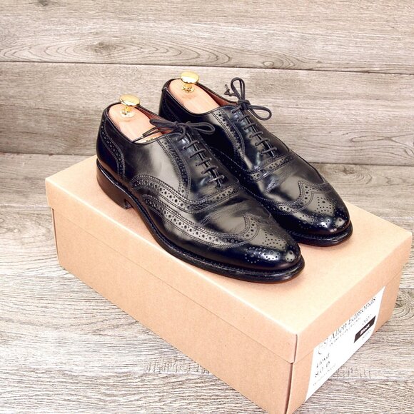 Allen Edmonds LLOYD Wingtip Oxford 8 D Black * add $15 new Cedar Trees main image 8